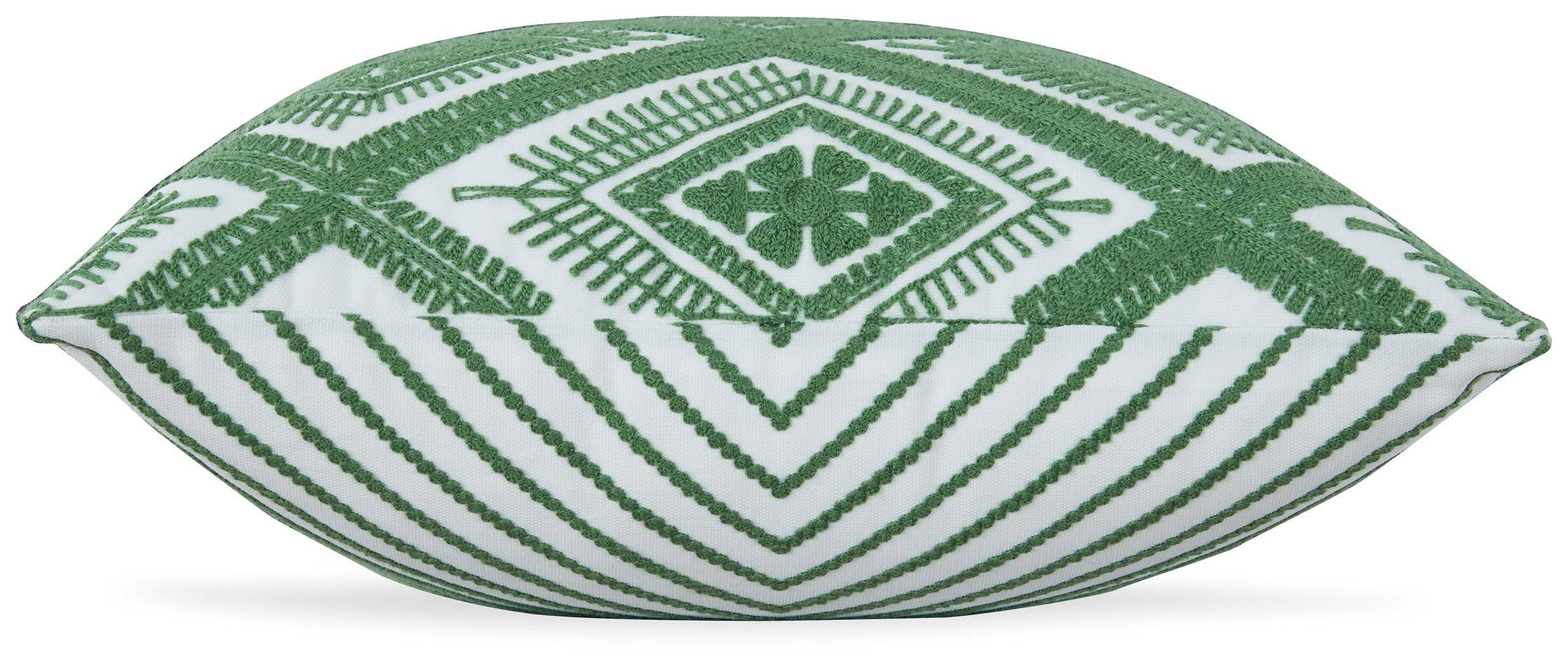 Bellvale Green White Pillow (Set of 4) - Image 3