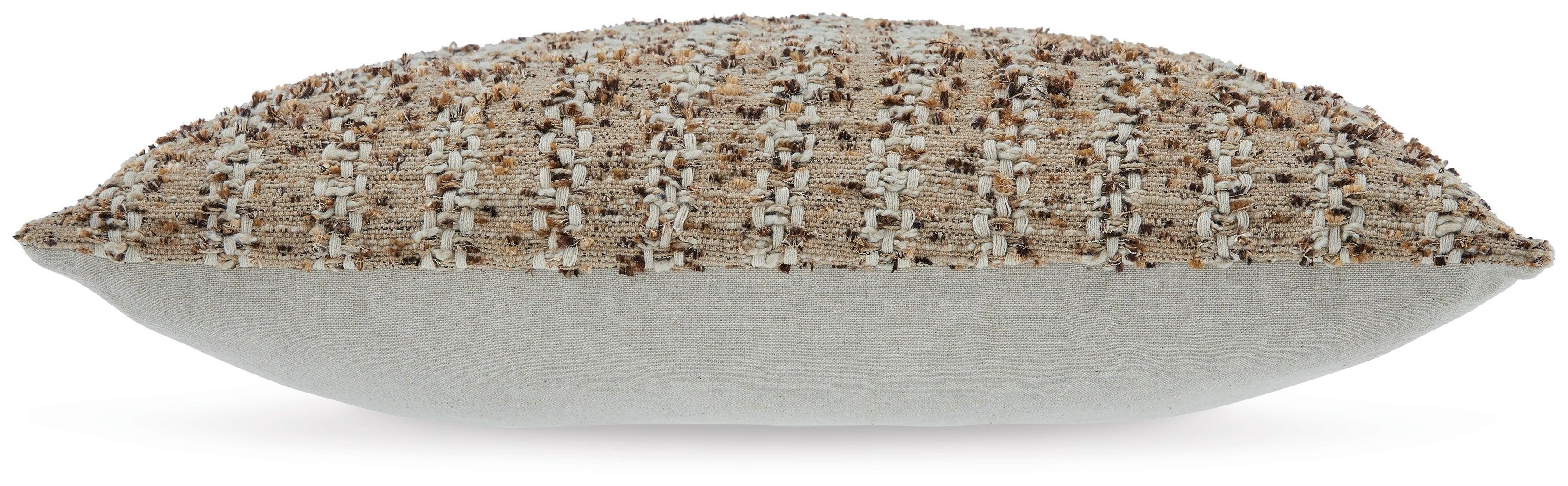 Vorlane Tan Brown White Pillow (Set of 4) - Image 3