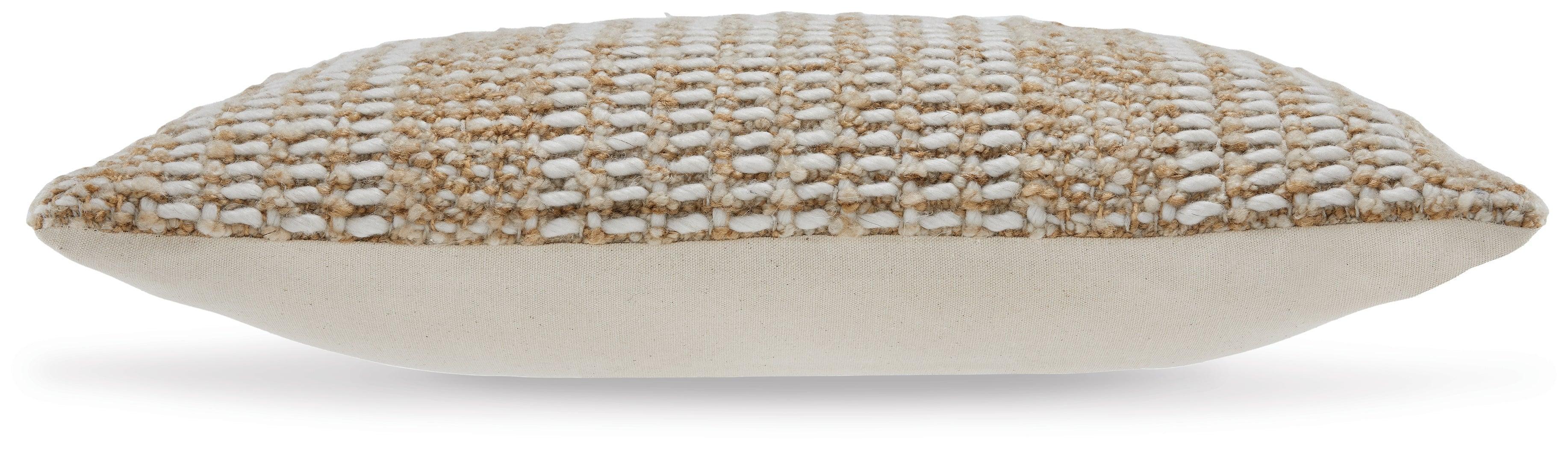 Hathby Tan White Pillow (Set of 4) - Image 3