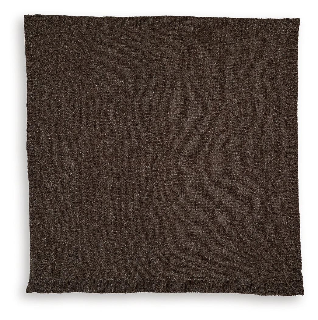 Anawood Brown Chenille Throw (Set of 3) - Image 3