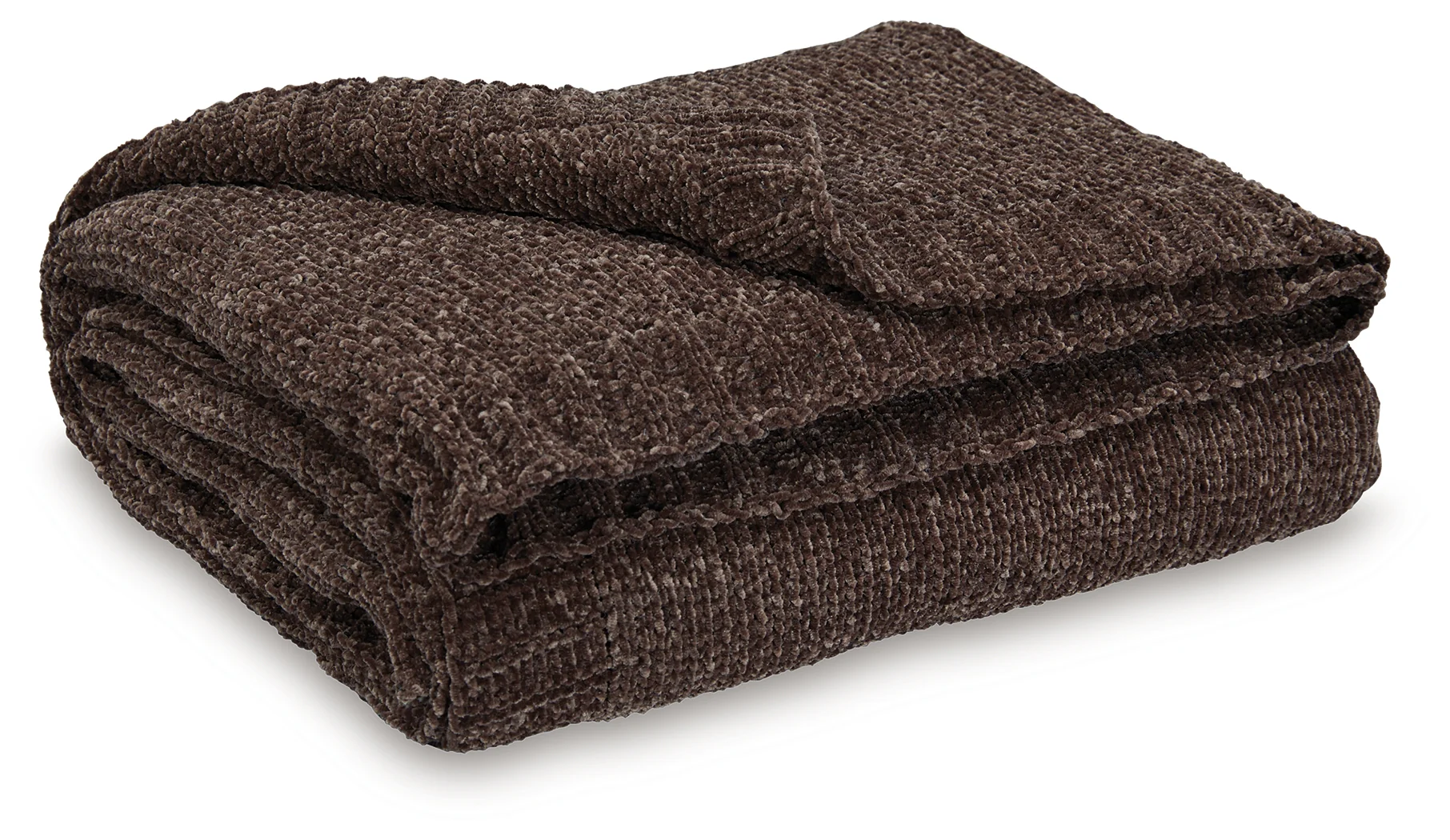 Anawood Brown Chenille Throw (Set of 3) - Image 2