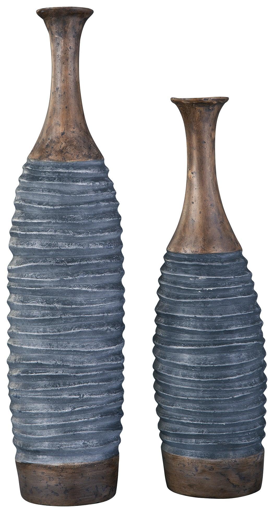 Blayze Antique Gray Brown Vase (Set of 2) - Image 2