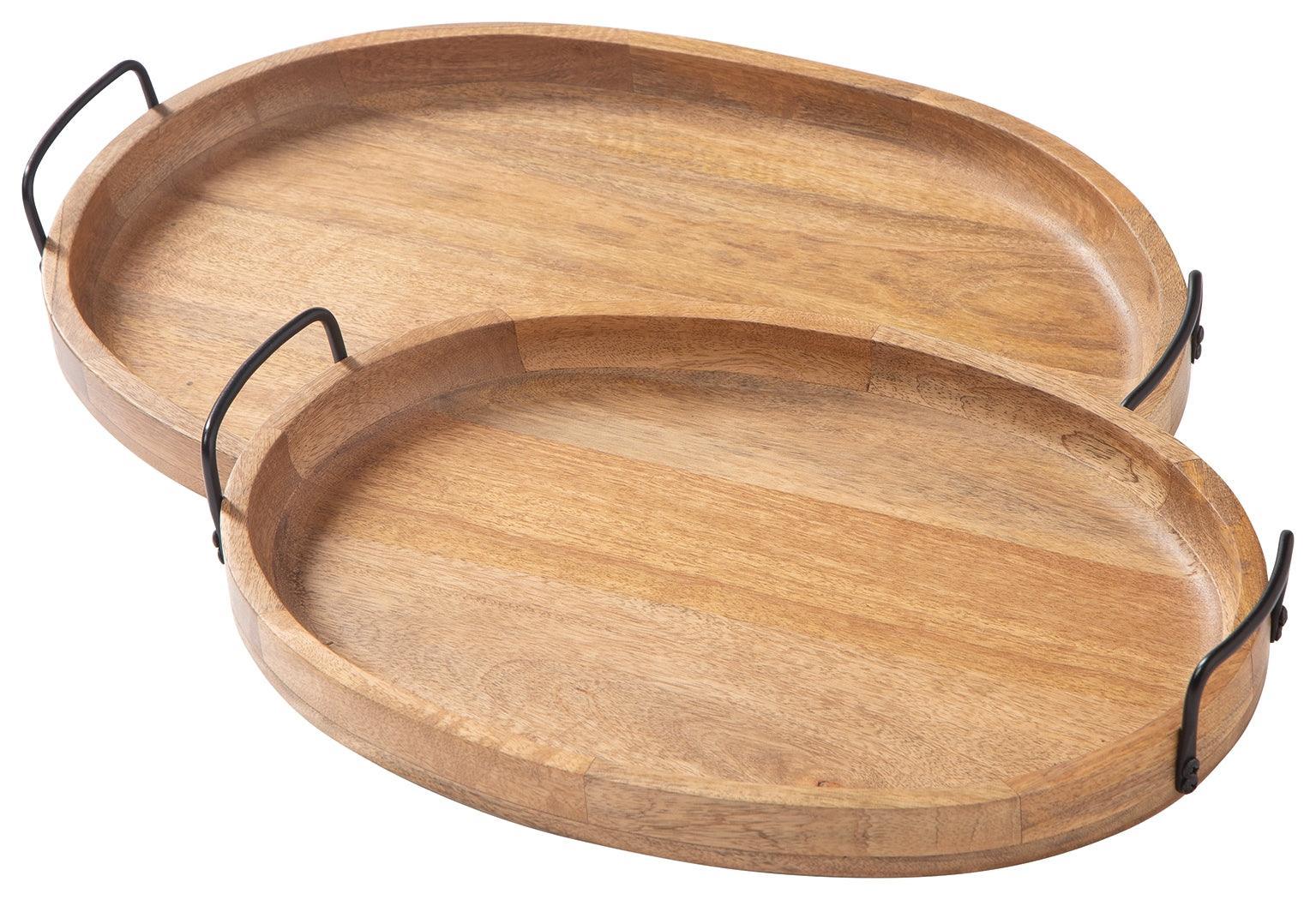Jocelyne Brown Black Tray (Set of 2) - Image 2