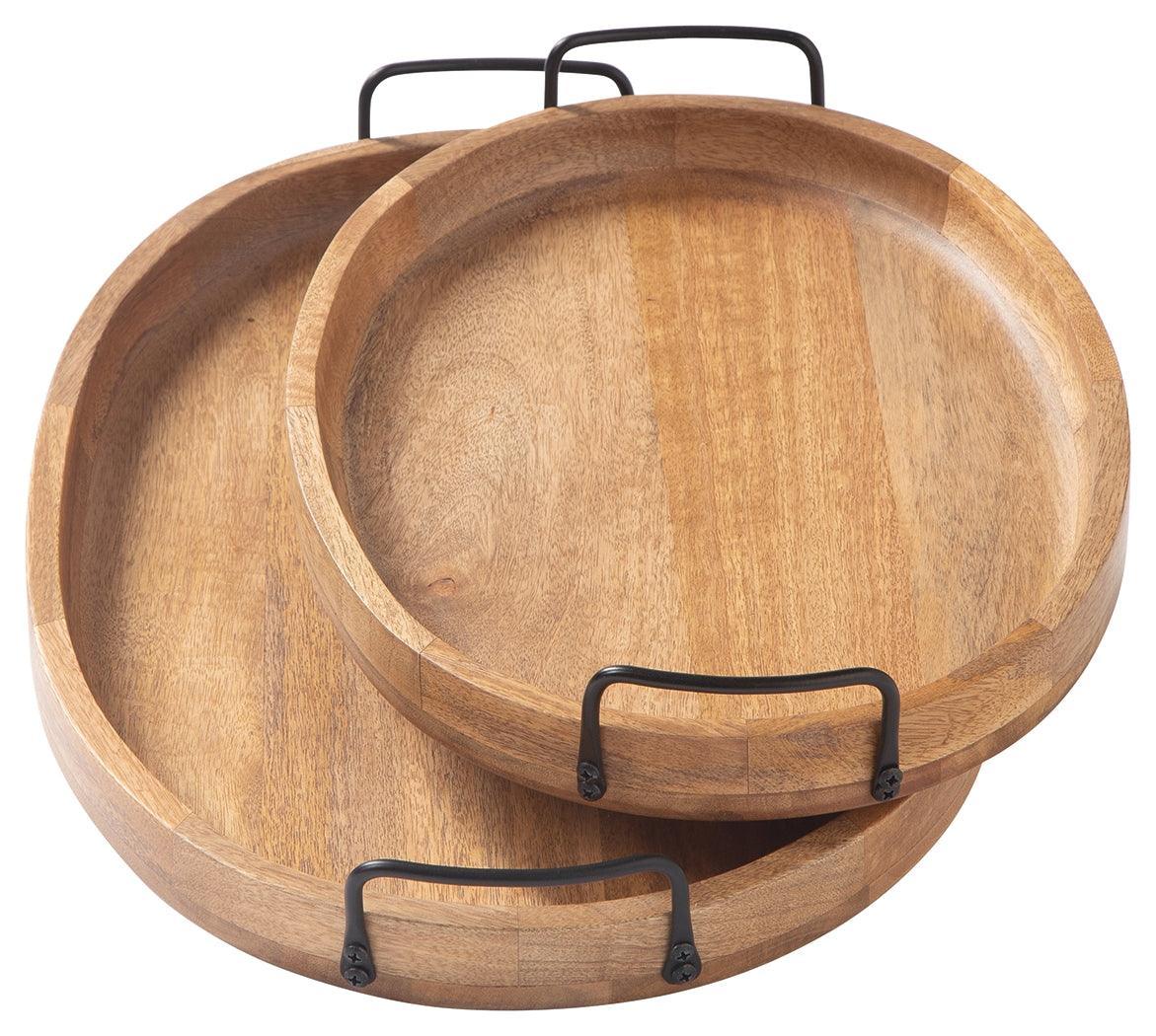 Jocelyne Brown Black Tray (Set of 2) - Image 3