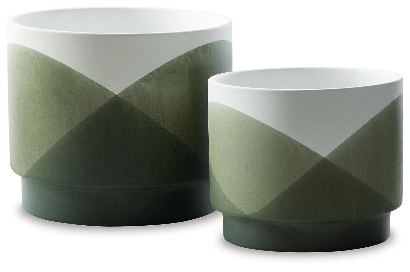 Ardenridge Green White Planter (Set of 2) - Image 3