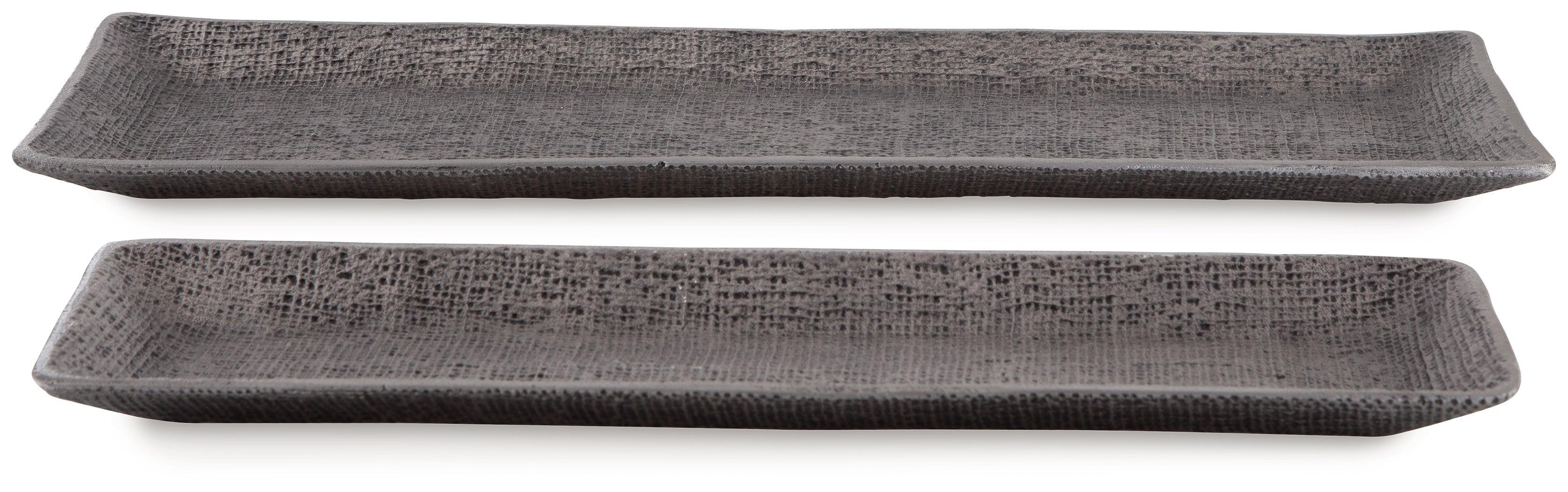 Garekton Pewter Finish Tray (Set of 2) - Image 3