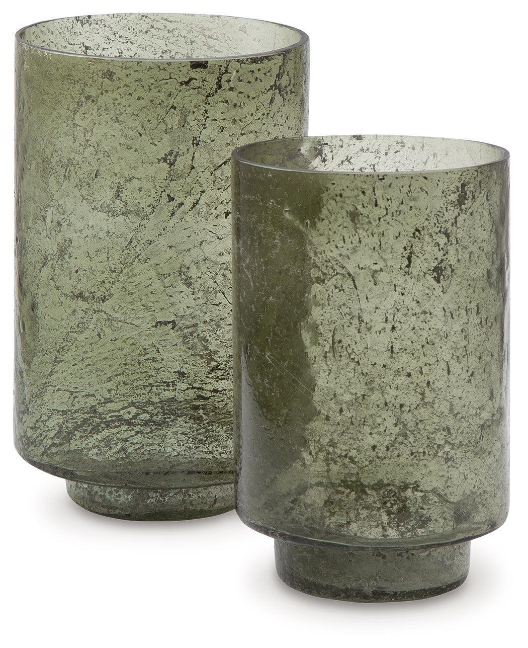 Clarkton Green Candle Holder Set (Set of 2) - Image 3