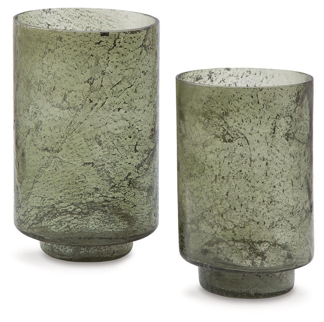 Clarkton Green Candle Holder Set (Set of 2) - Image 2