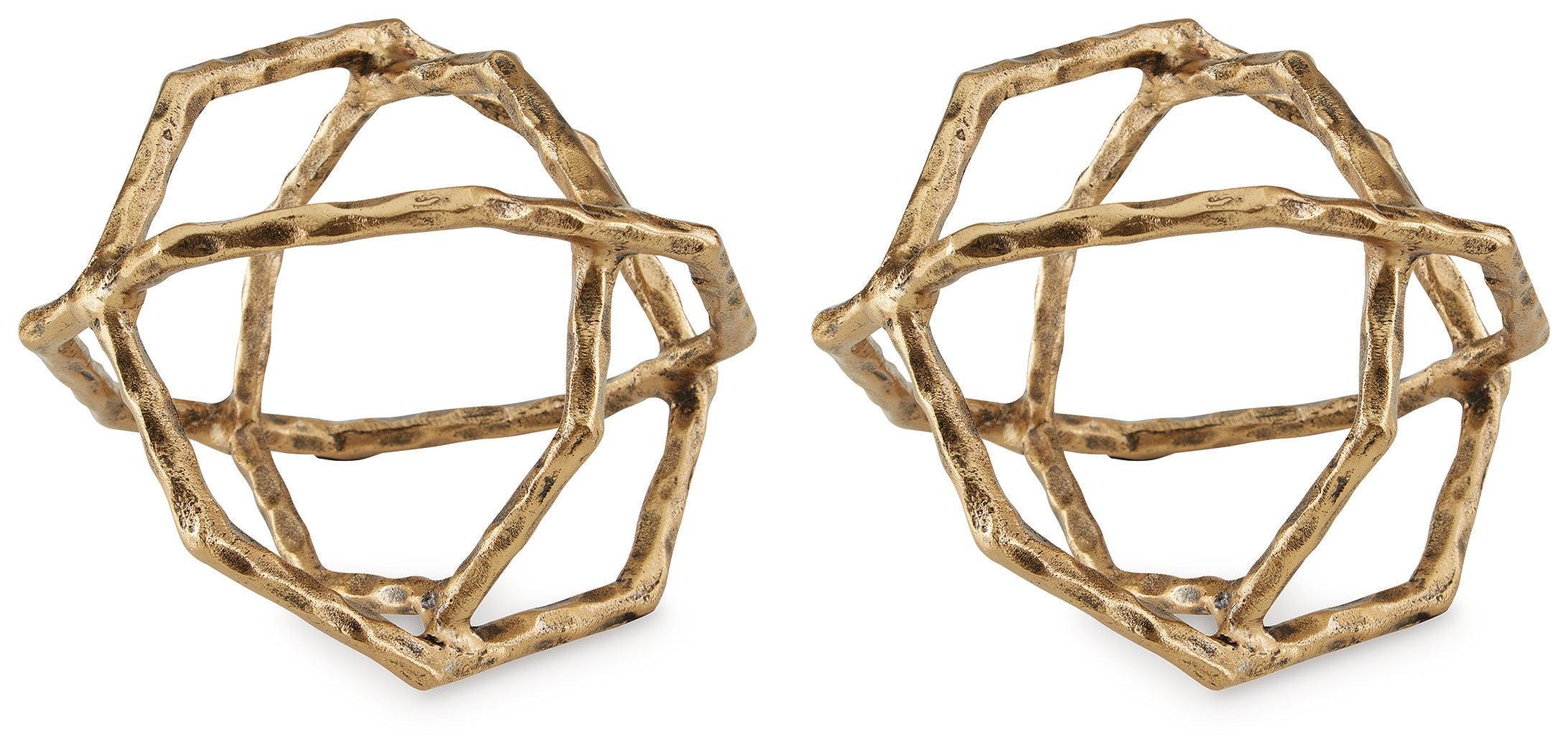 Laddington Antique Brass Finish Sculpture (Set of 2) - Image 2