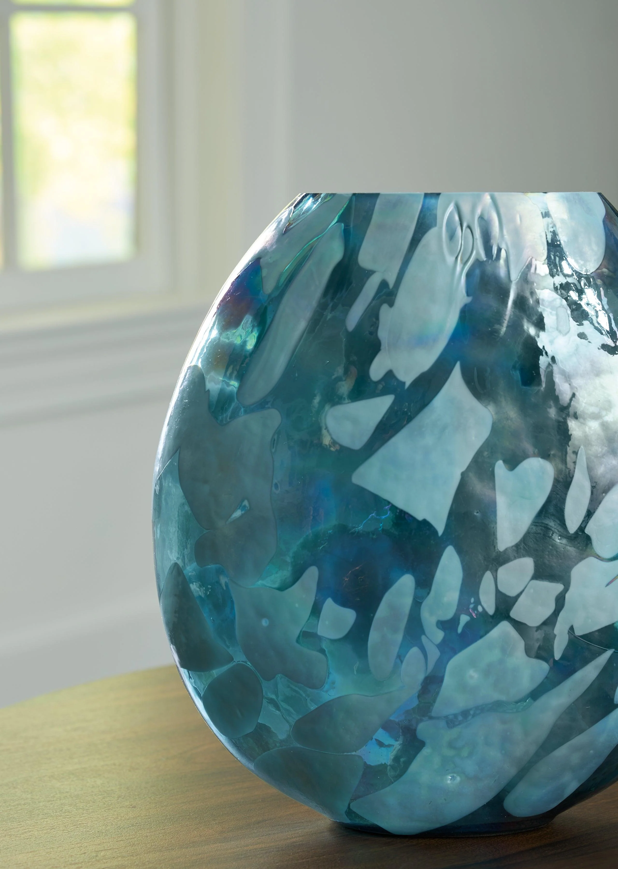 Cartshaw Iridescent Teal Vase - Image 3