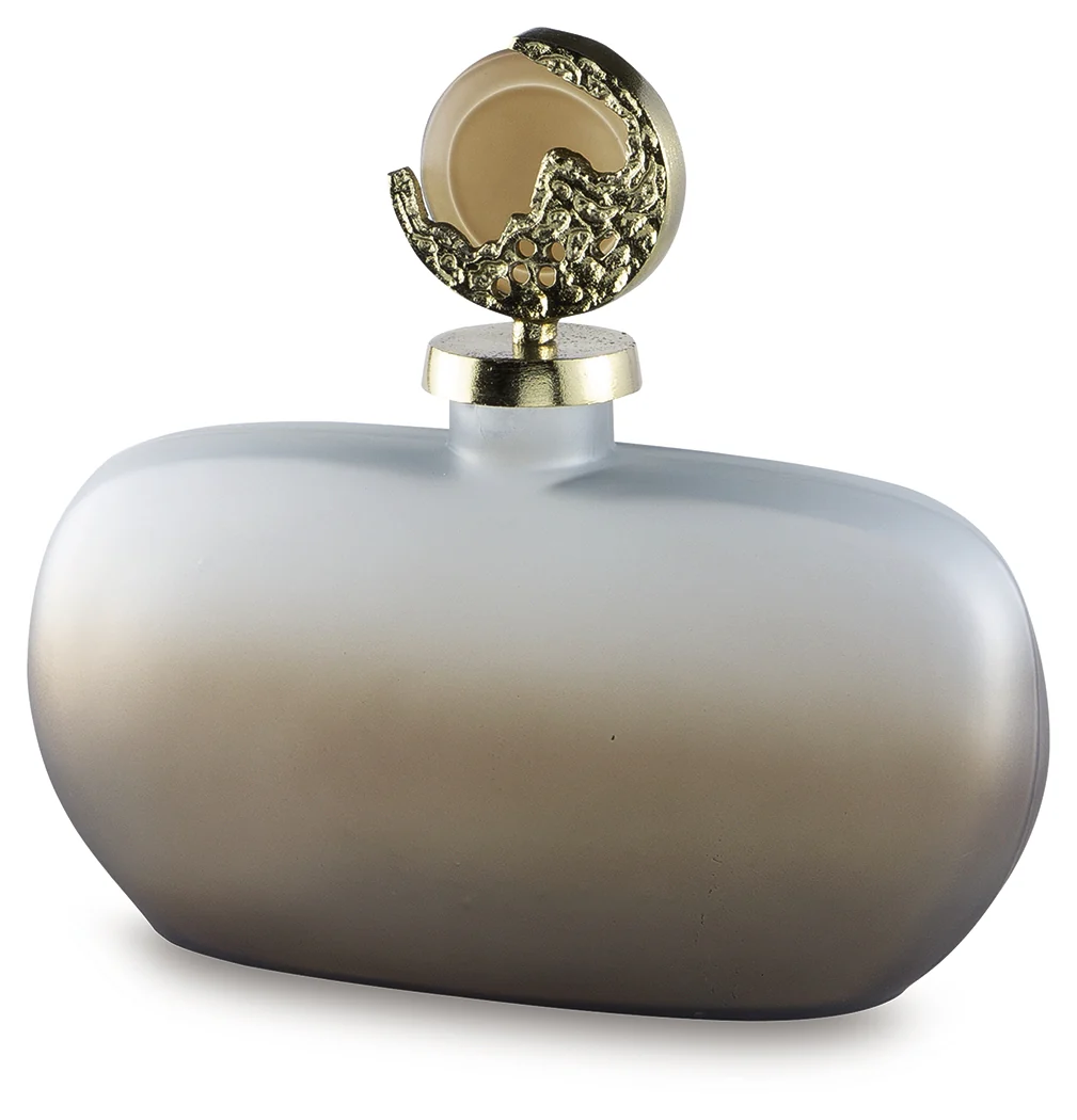 Acario Taupe/Gold Finish Jar - Image 2