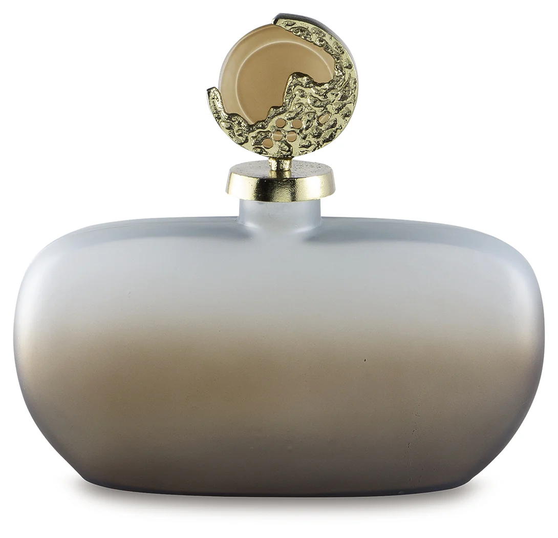 Acario Taupe/Gold Finish Jar - Image 3