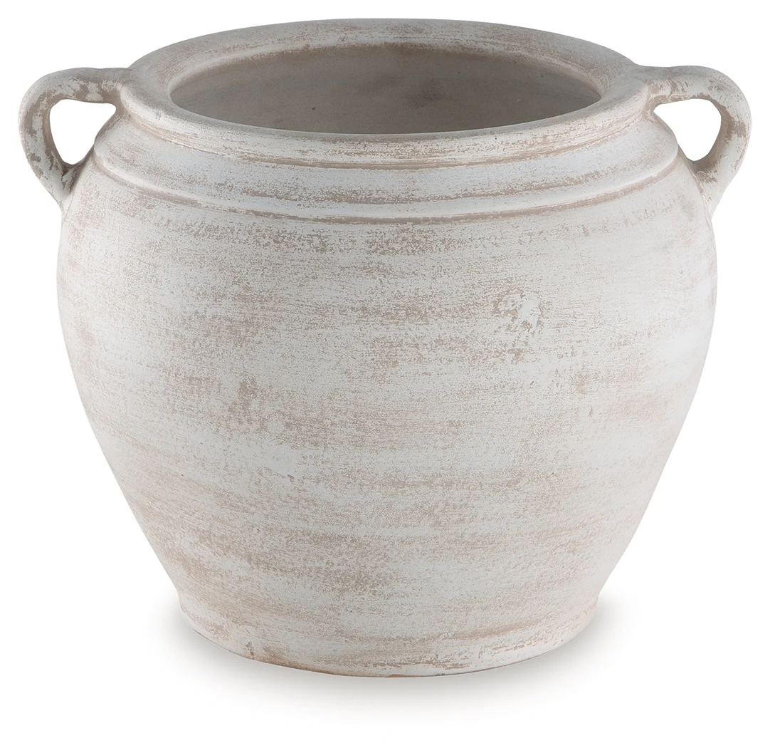 Meadie Distressed White Vase - Image 3