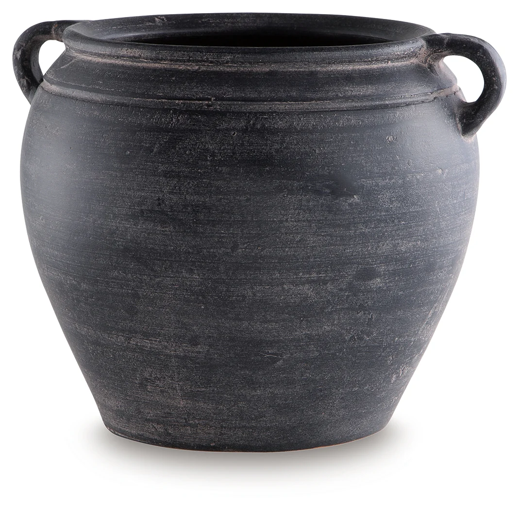 Meadie Distressed Black Vase - Image 2