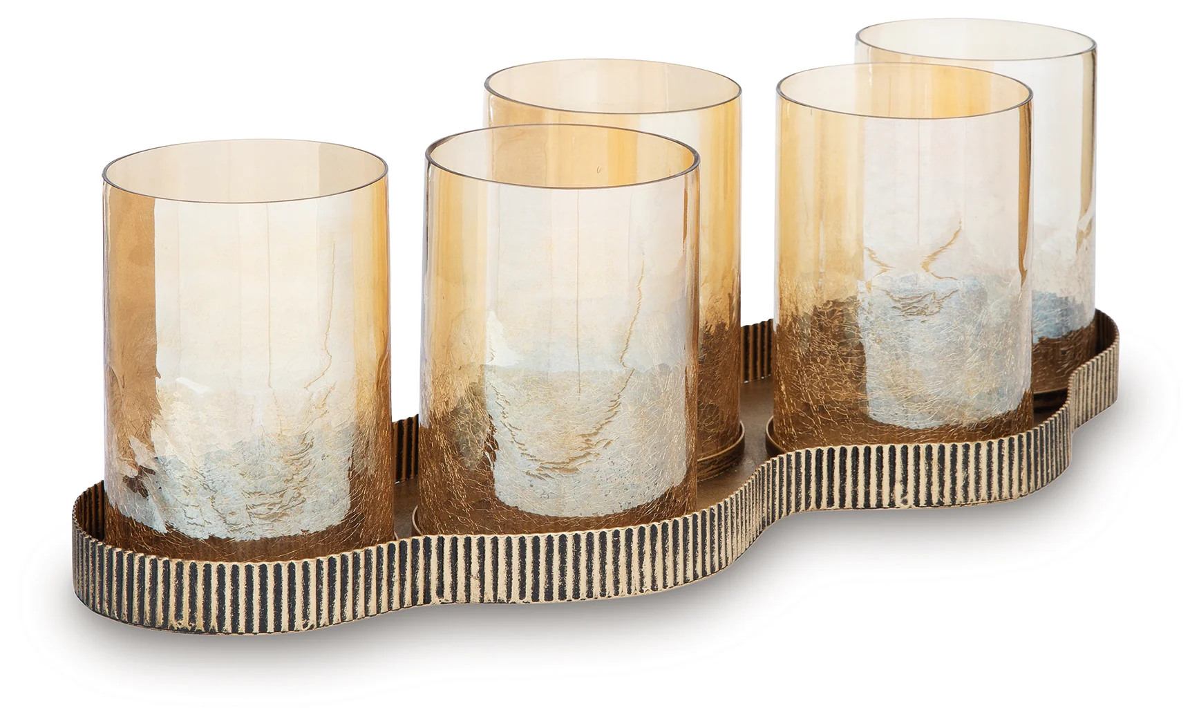 Evereton Antique Gold Finish Candle Holder - Image 3
