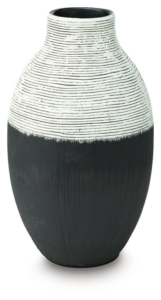 Girtha Antique White/Black Vase - Image 2