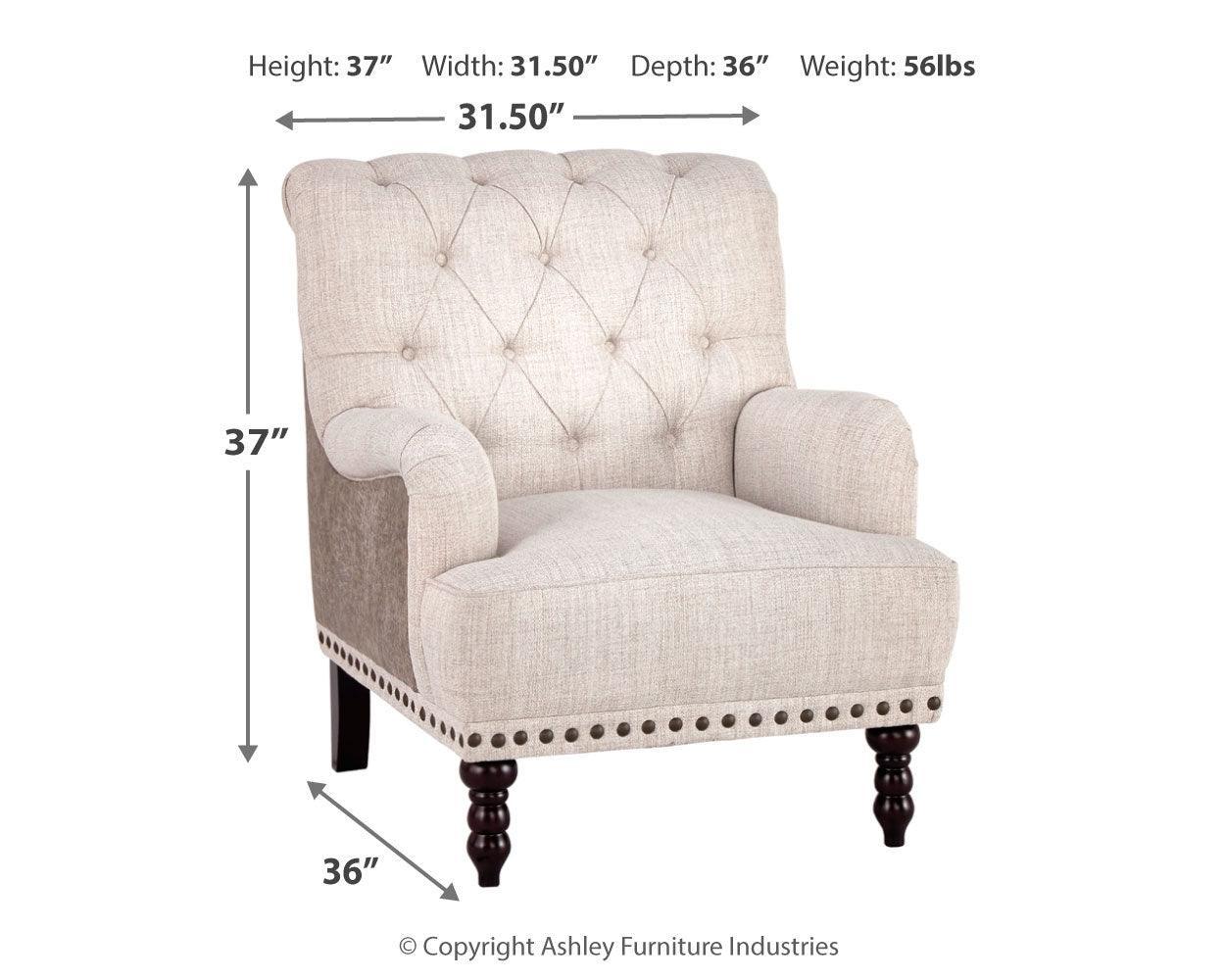 Tartonelle Ivory Taupe Accent Chair - Image 3