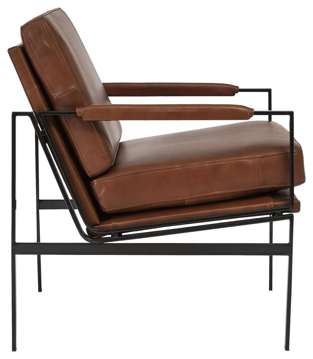 Puckman Brown Silver Finish Accent Chair - Image 3