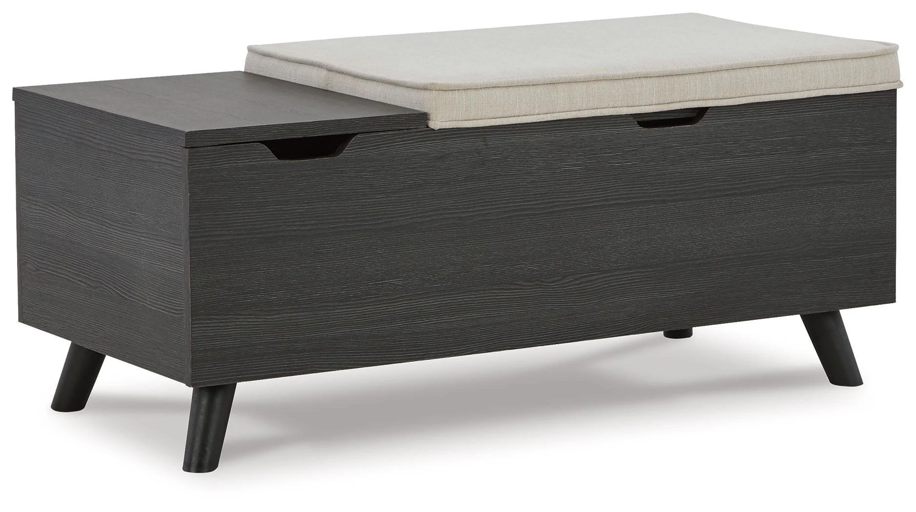 Yarlow Linen Gray Storage Bench - Image 2