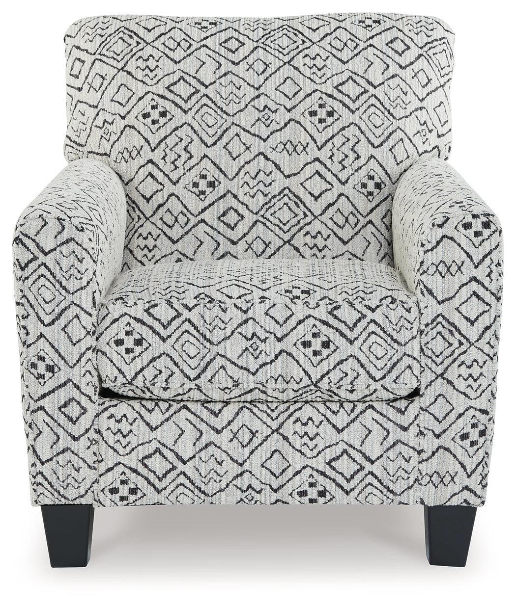 Hayesdale Black Cream Accent Chair - Image 3
