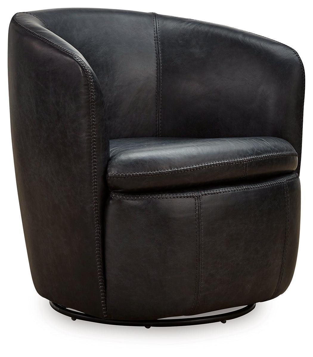 Kierreys Midnight Swivel Chair - Image 2