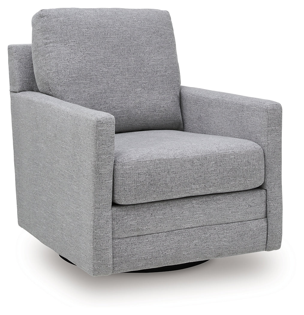 Freybourne Next-Gen Nuvella Pewter Next-Gen Nuvella™ Swivel Accent Chair - Image 2