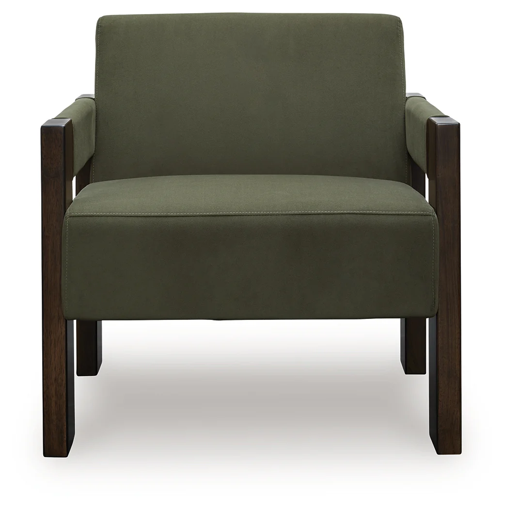 Adlanlock Olive Velvet Accent Chair - Image 3