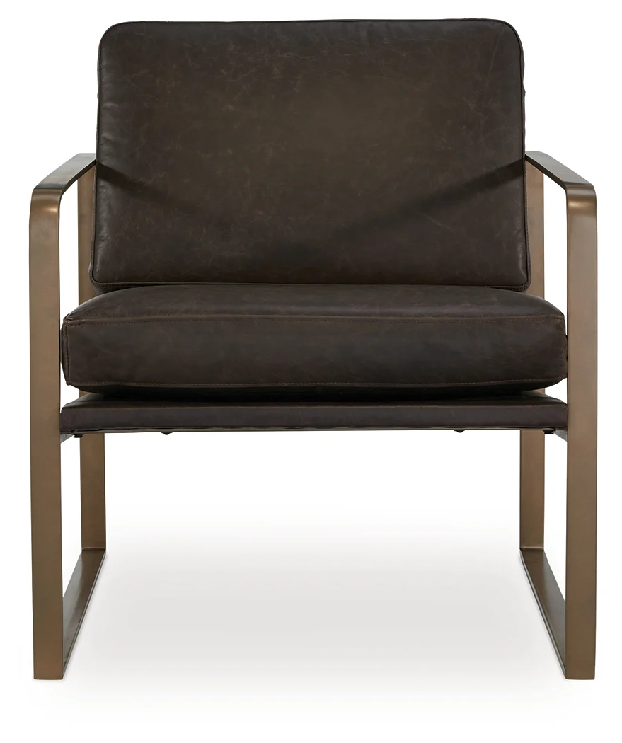 Bradett Dark Brown/Gold Finish Accent Chair - Image 3