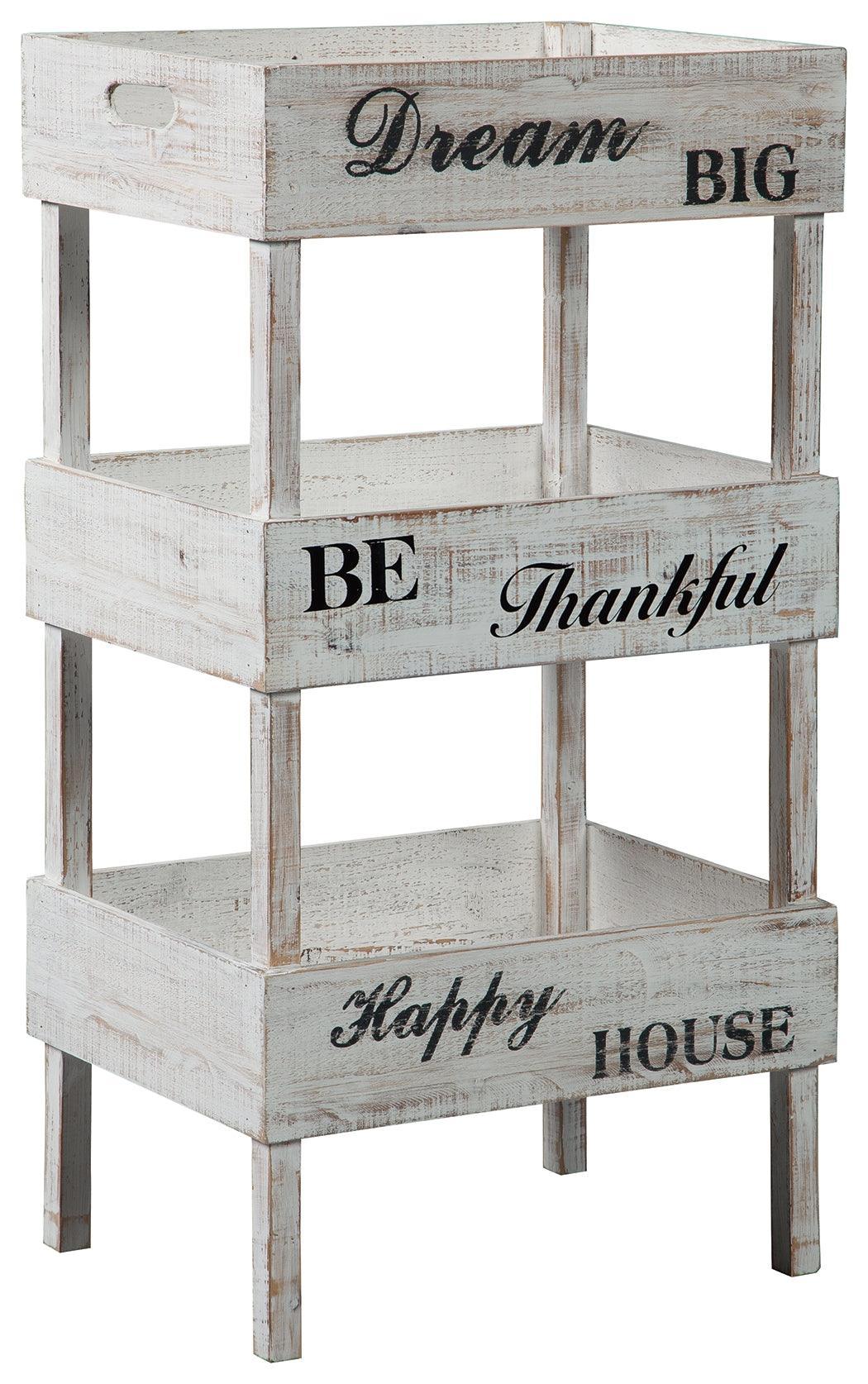 Yulton Antique White Storage Shelf - Image 2