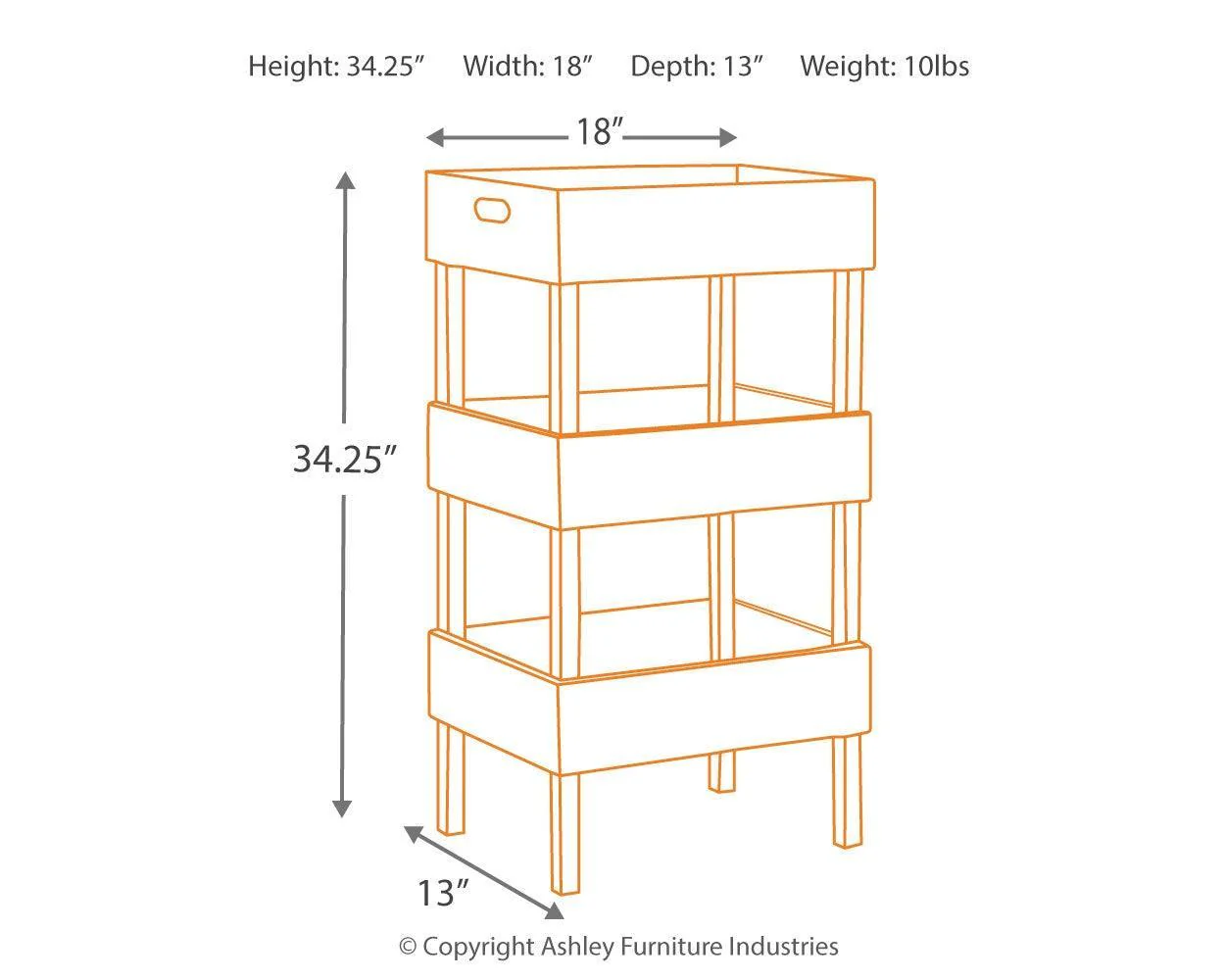 Yulton Antique White Storage Shelf - Image 3
