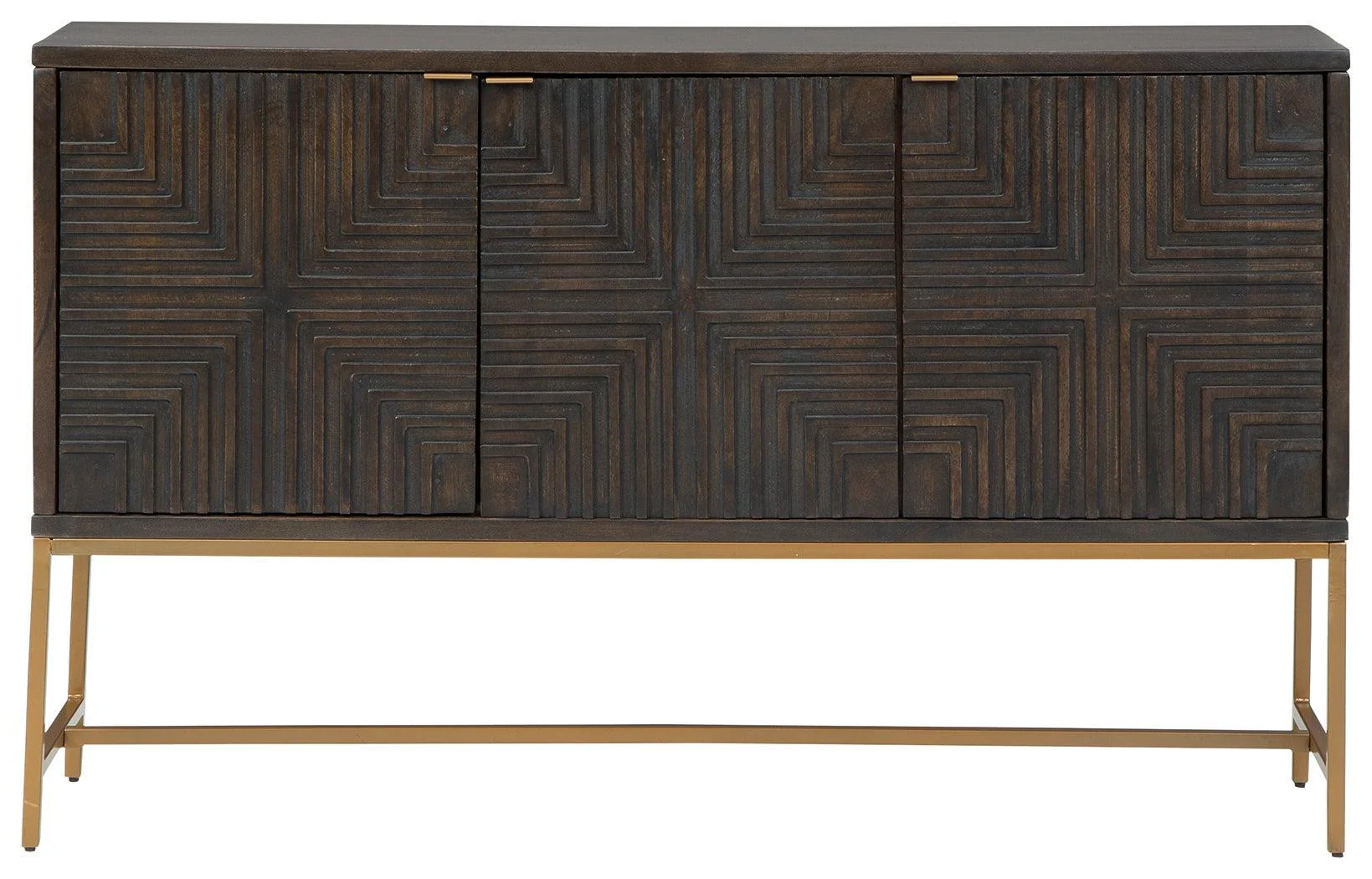 Elinmore Brown Gold Finish Accent Cabinet - Image 3