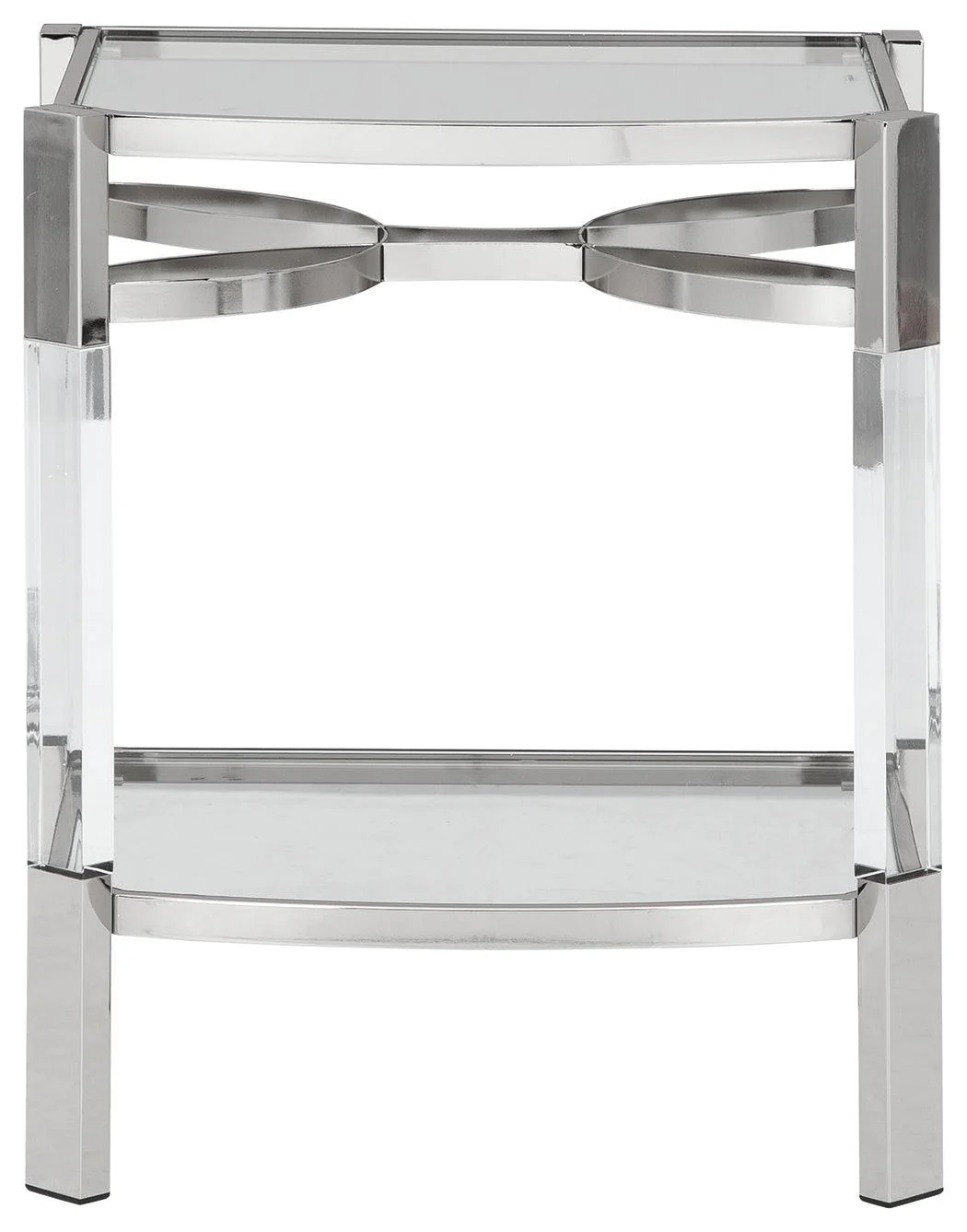 Chaseton Clear Silver Finish Accent Table - Image 2