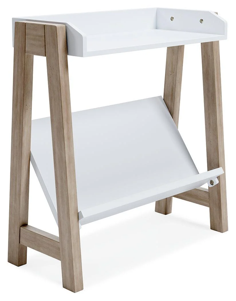 Blariden White Tan Small Bookcase - Image 2