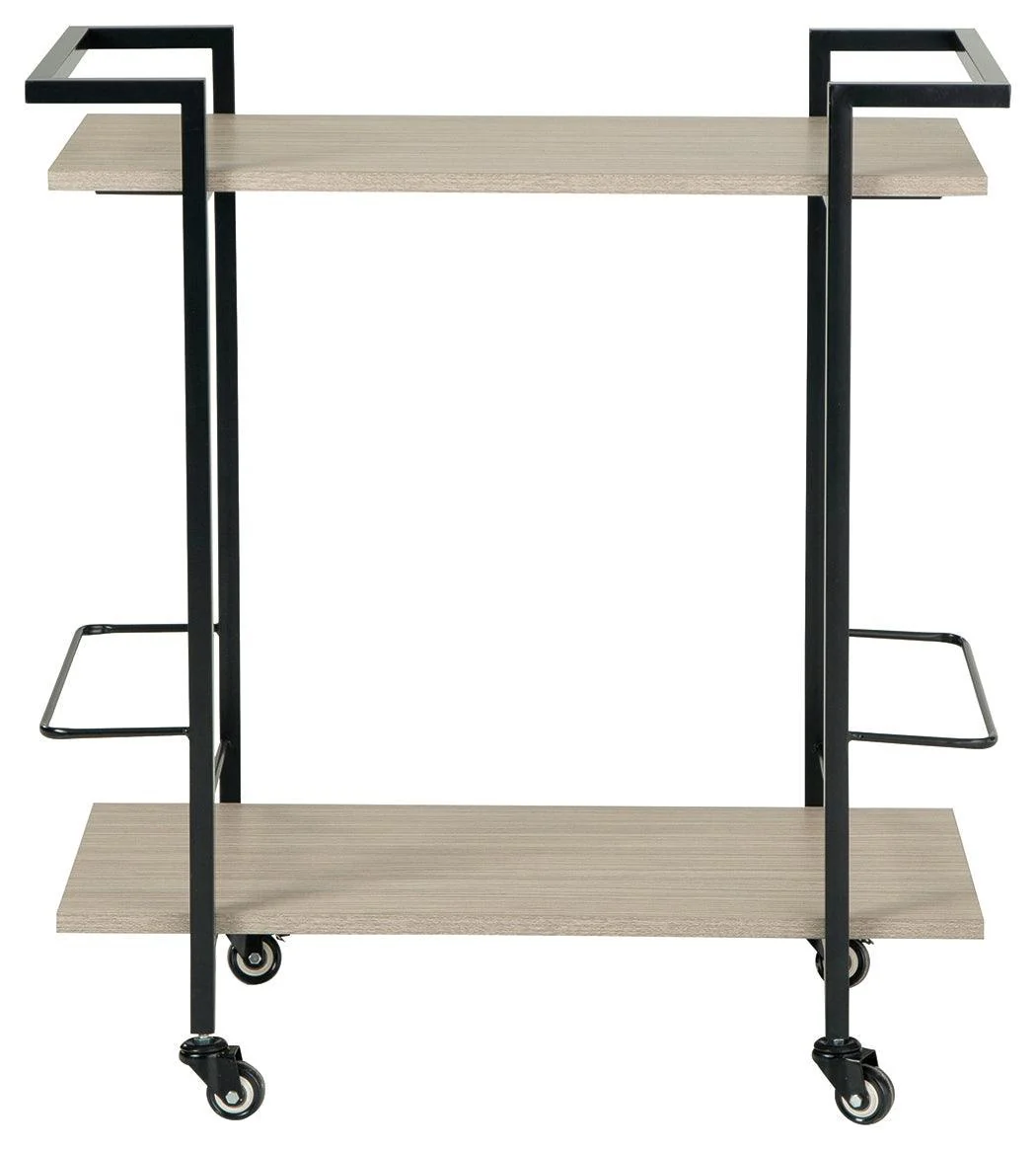 Waylowe Brown Black Bar Cart - Image 3