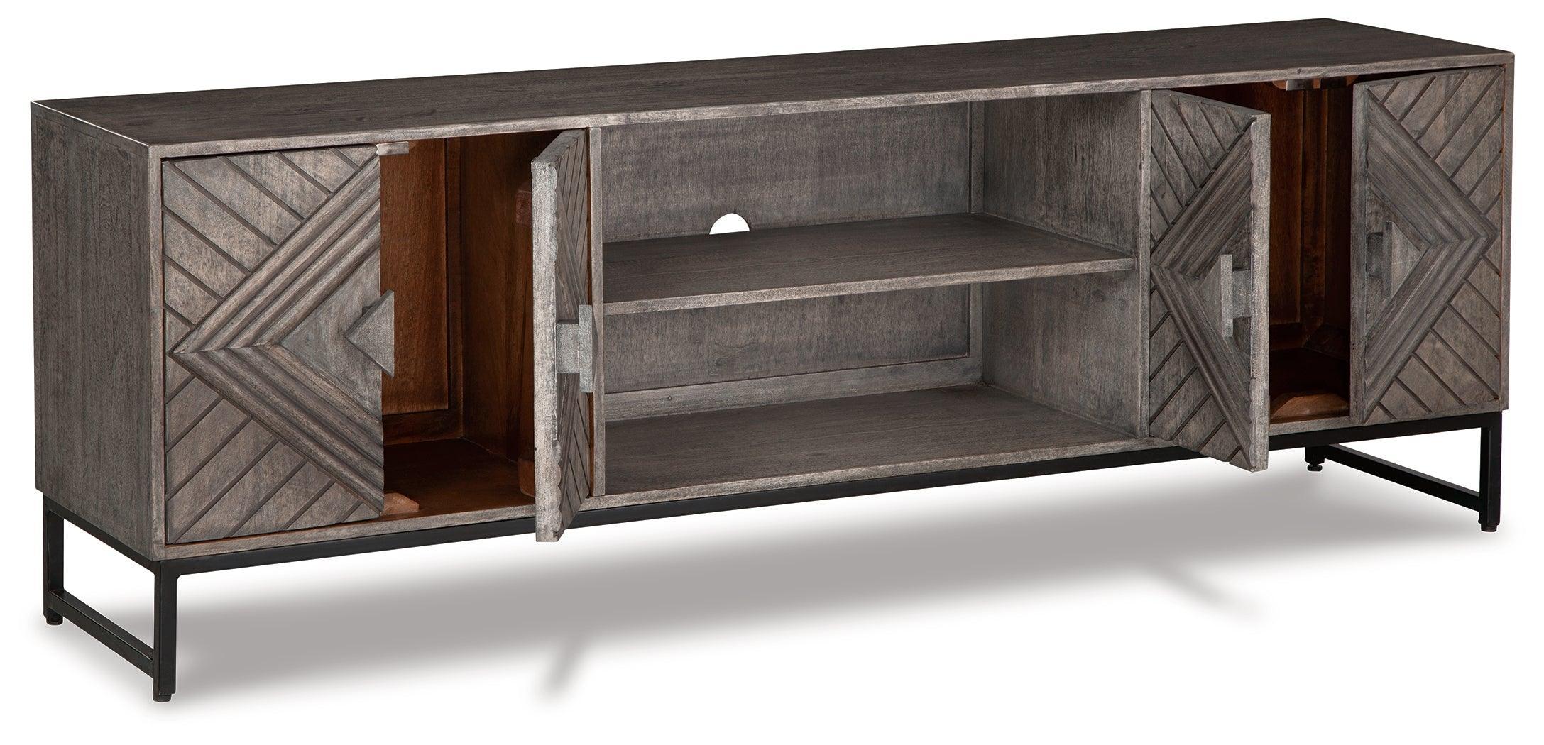 Treybrook Distressed Gray Accent Cabinet - Image 3