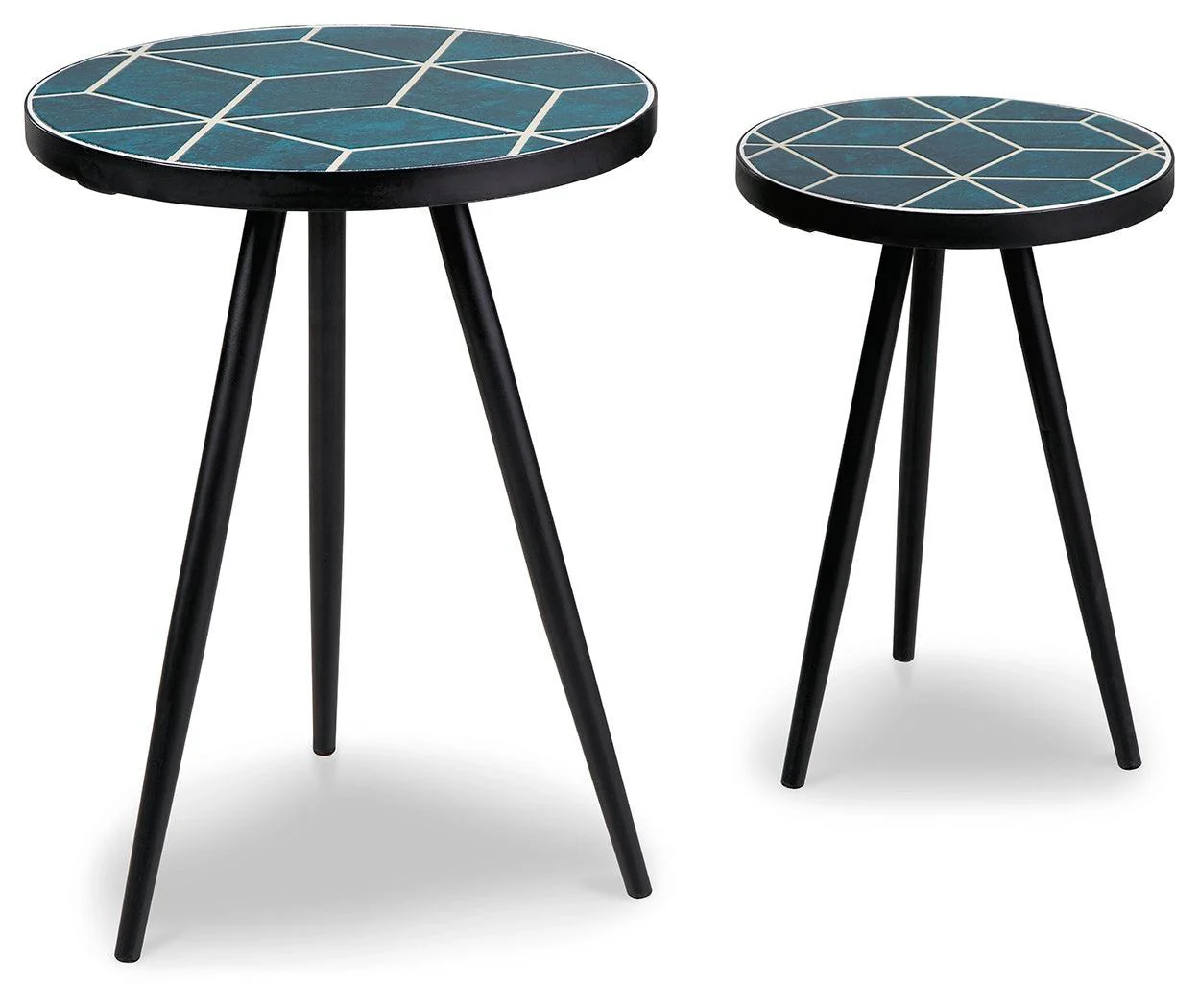 Clairbelle Teal Accent Table (Set of 2) - Image 2