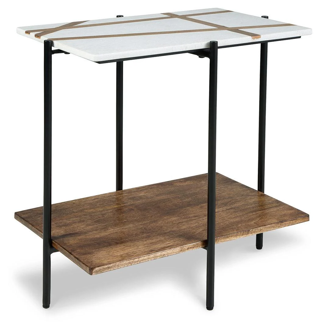 Braxmore White Light Brown Accent Table - Image 2