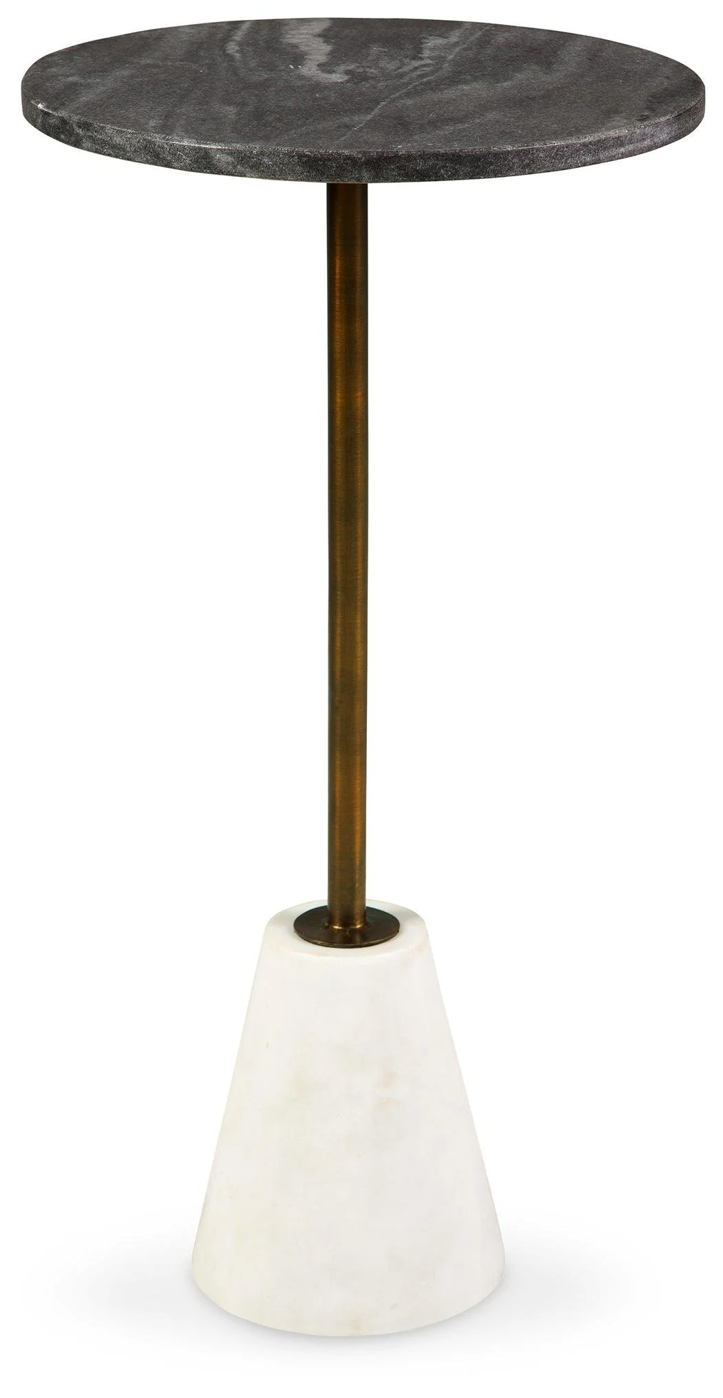 Caramont Black White Gold Finish Accent Table - Image 2