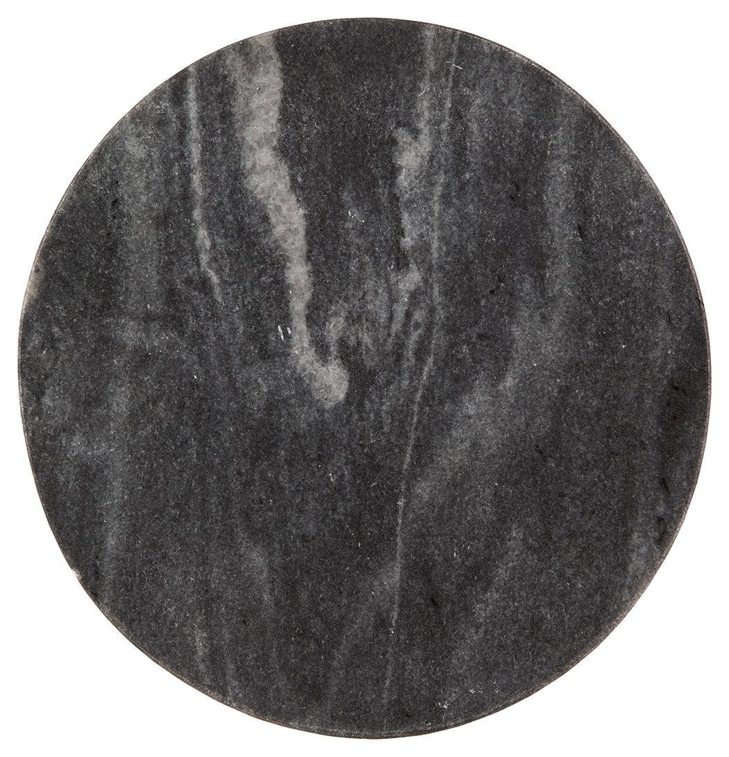 Caramont Black White Gold Finish Accent Table - Image 3
