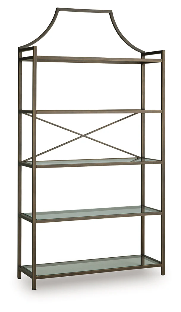 Bernonly Antique Bronze Finish 72" Bookcase - Image 2