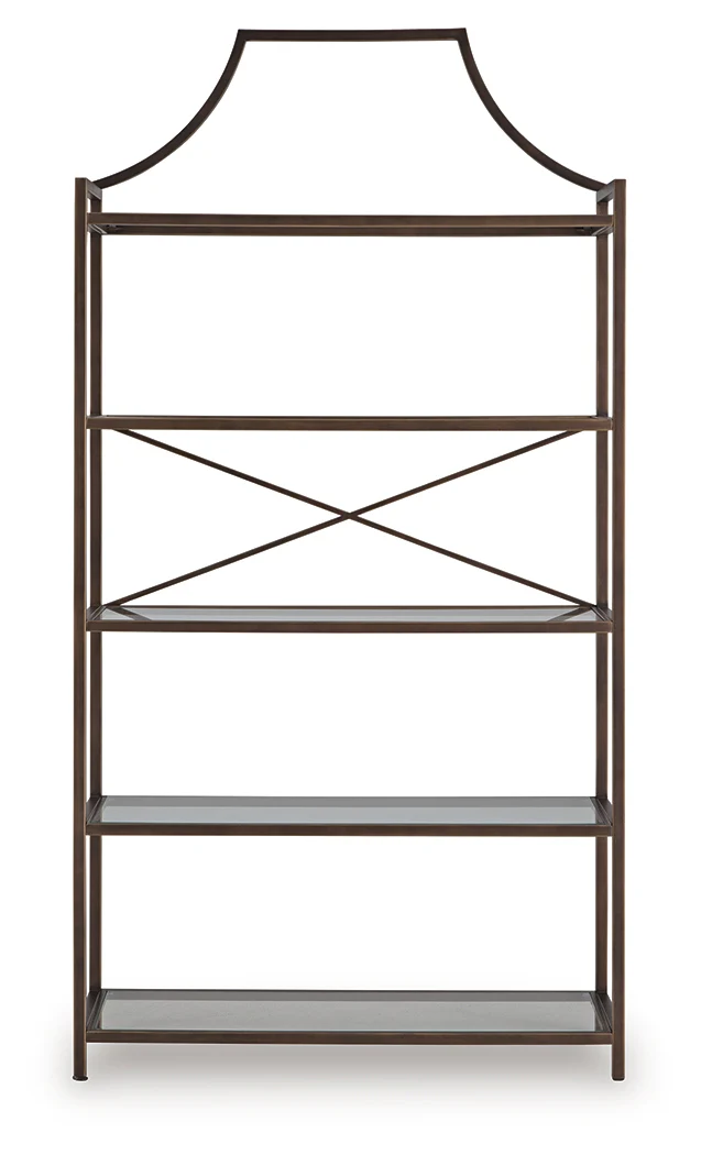 Bernonly Antique Bronze Finish 72" Bookcase - Image 3
