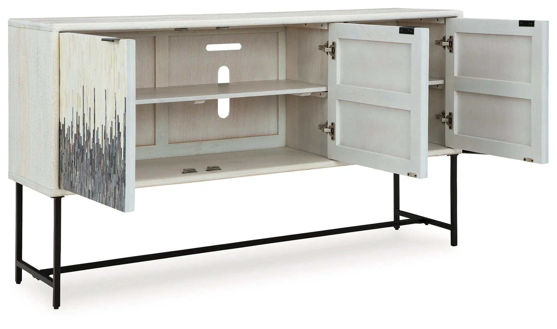 Freyton White/Gray Accent Cabinet - Image 3