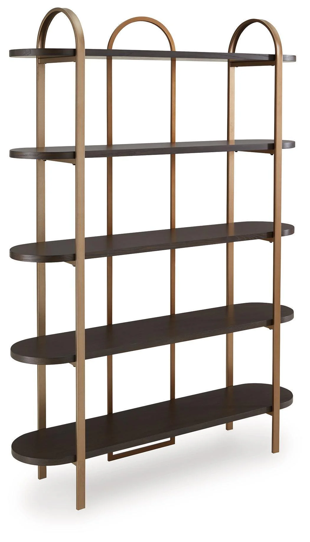 Brentmour Brown/Gold Finish Bookcase - Image 2