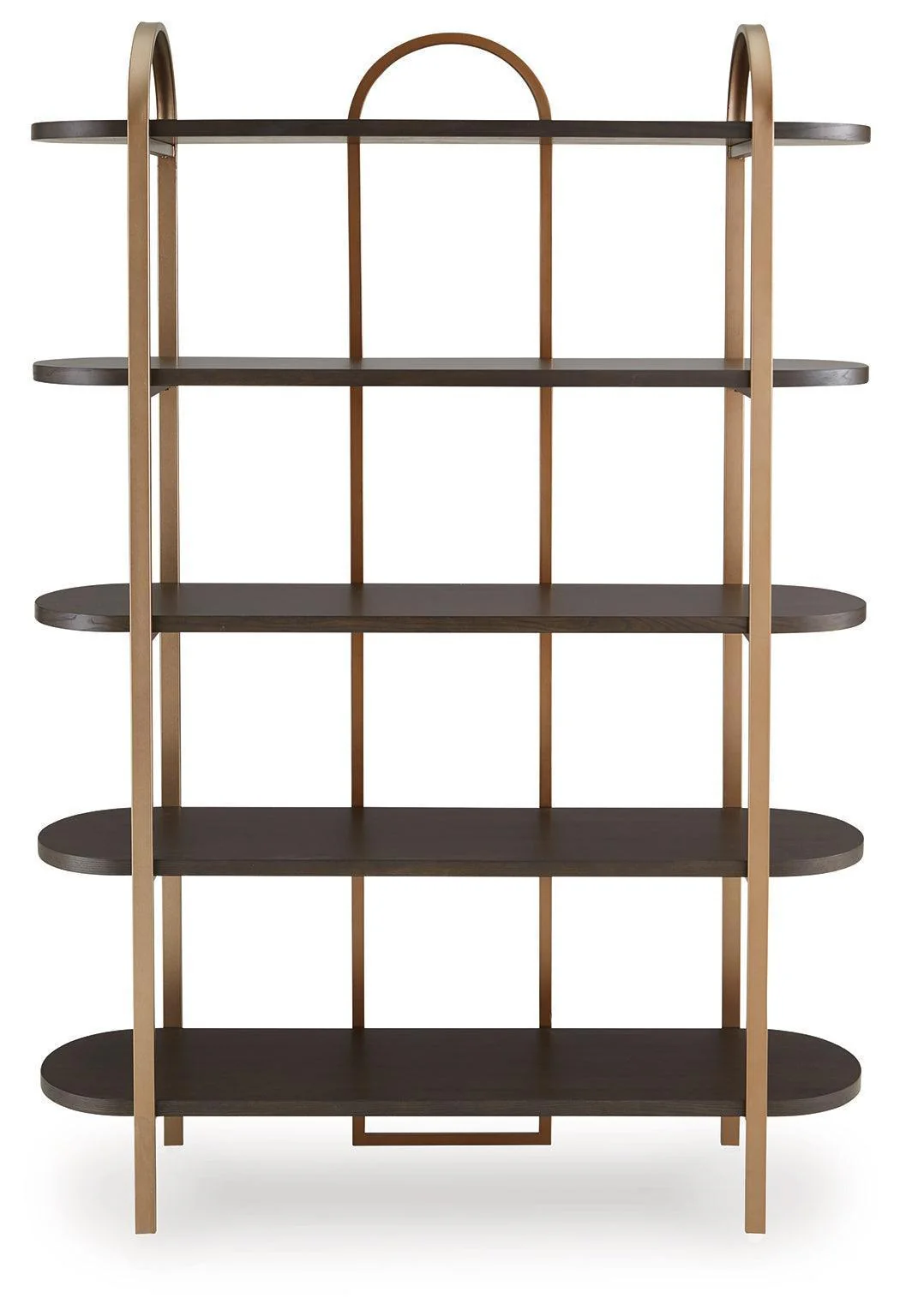 Brentmour Brown/Gold Finish Bookcase - Image 3