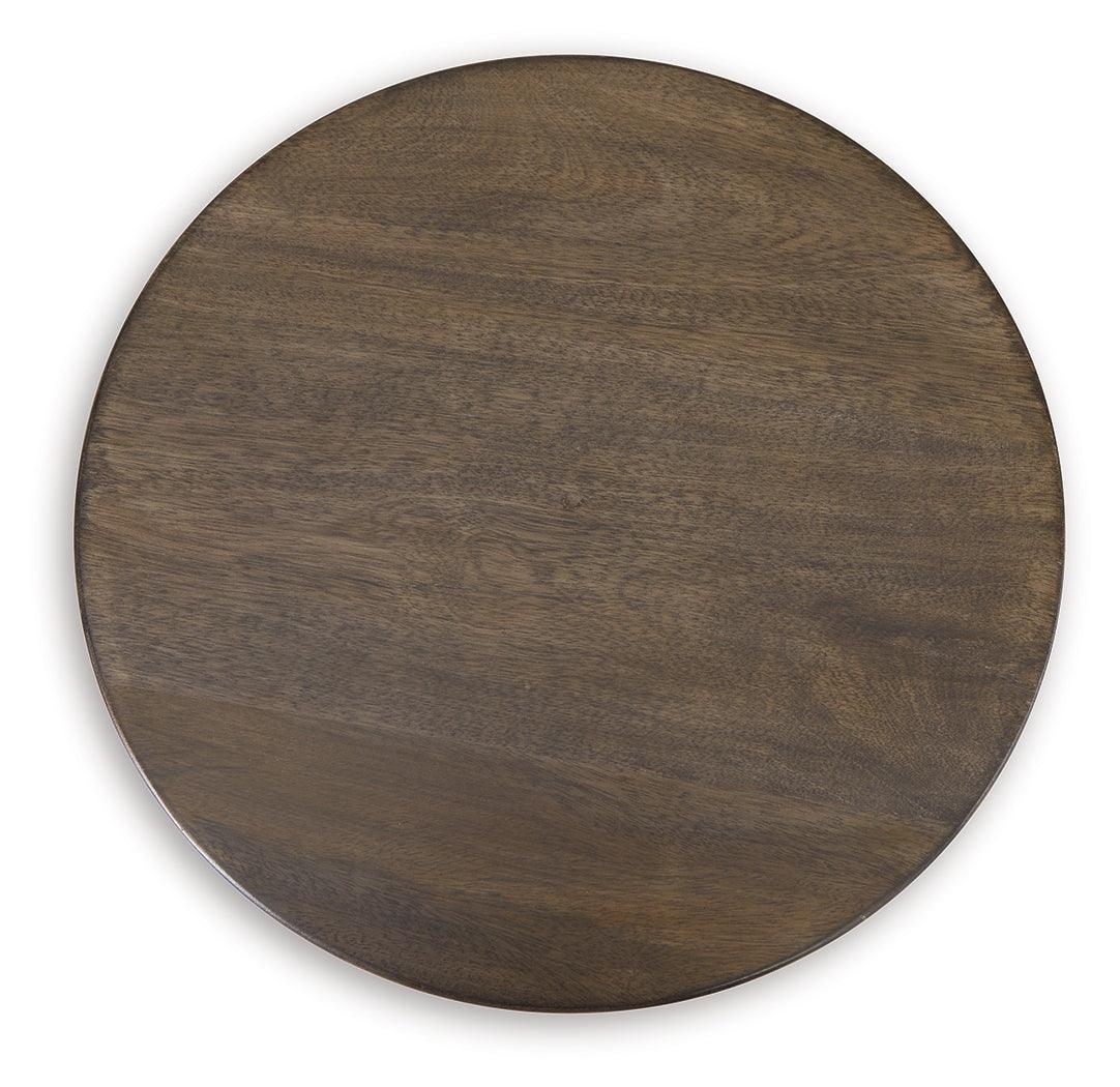 Hadcher Cream Brown Accent Table - Image 3