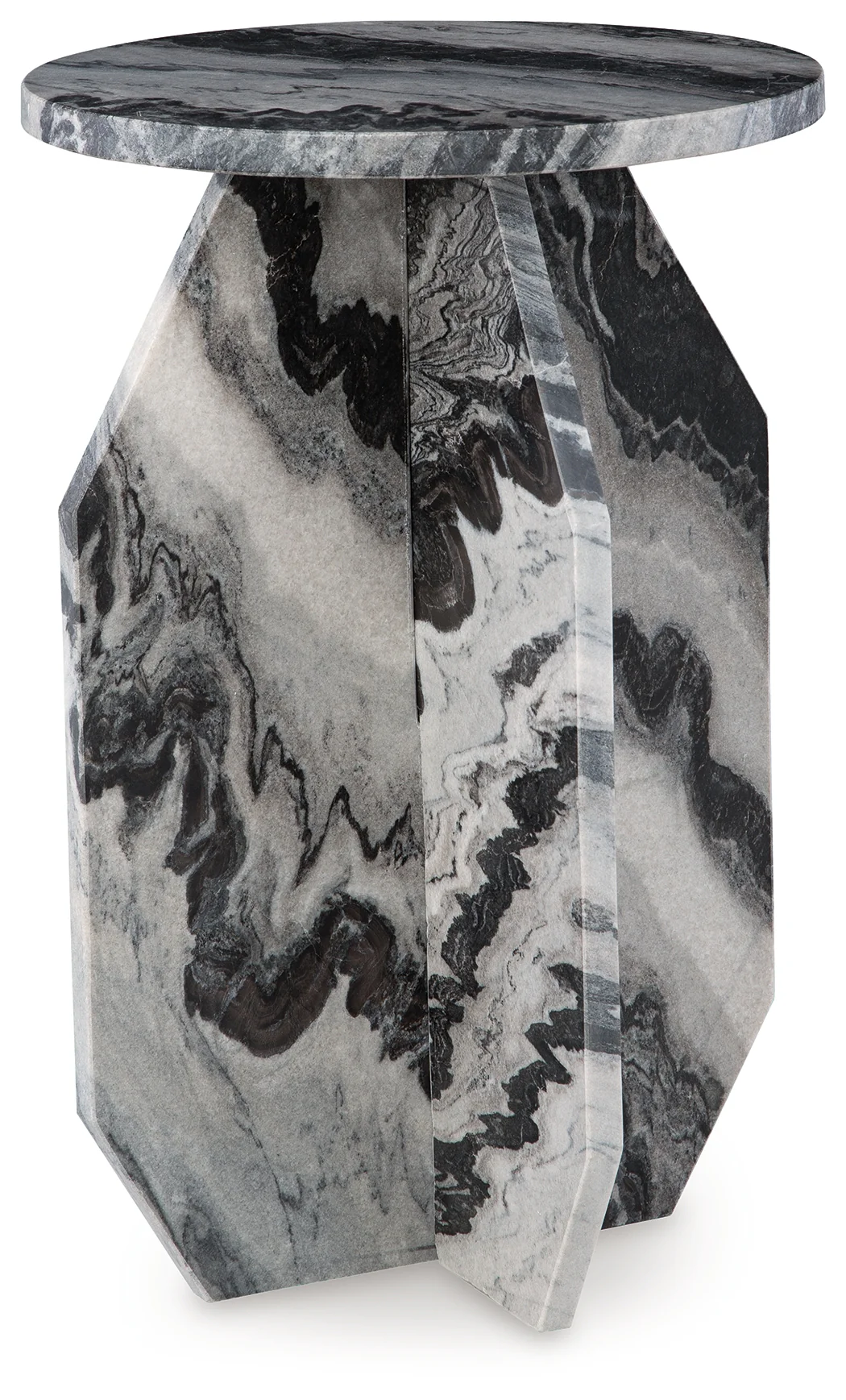 Wrenlane Black/White/Taupe Accent Table - Image 2