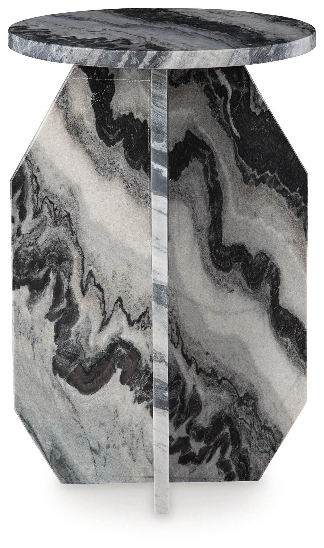 Wrenlane Black/White/Taupe Accent Table - Image 3