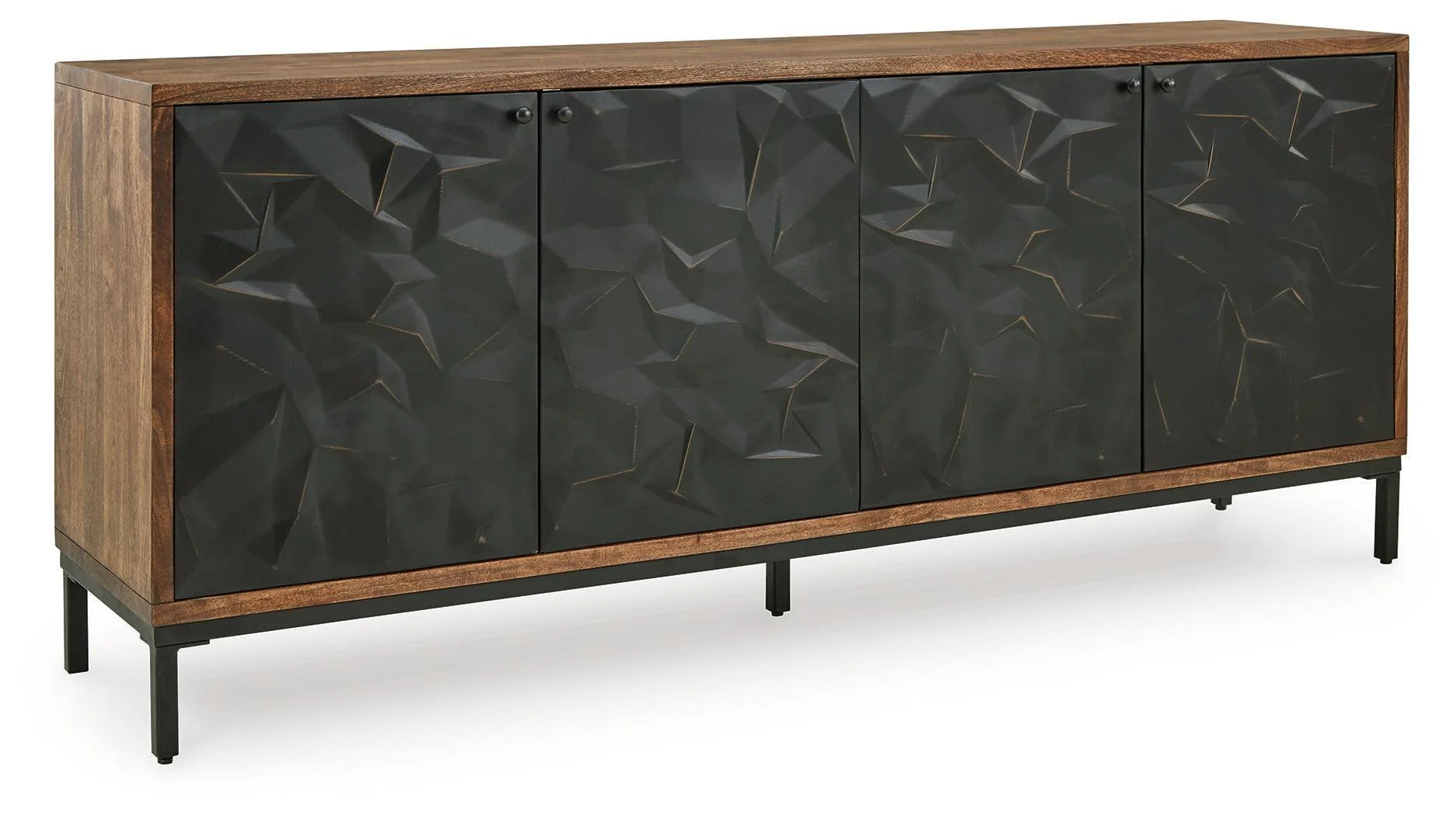Dorannby Black/Brown Accent Cabinet - Image 2