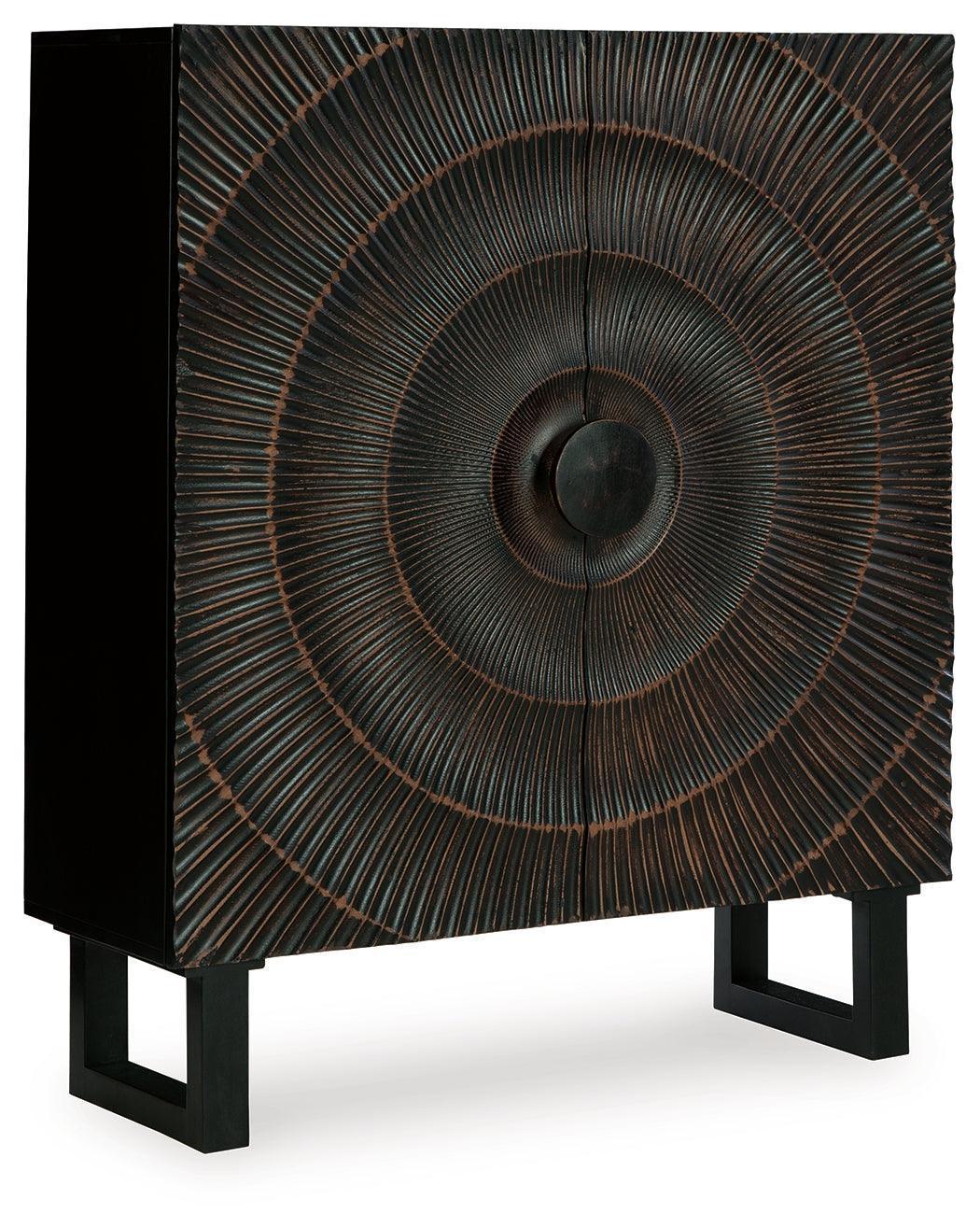 Fosterman Distressed Black Accent Cabinet - Image 2