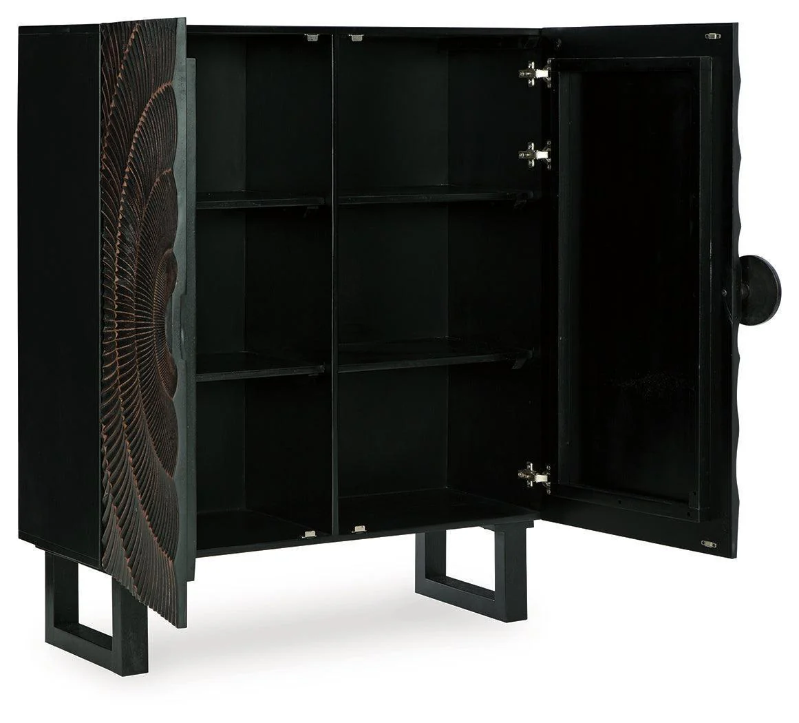 Fosterman Distressed Black Accent Cabinet - Image 3